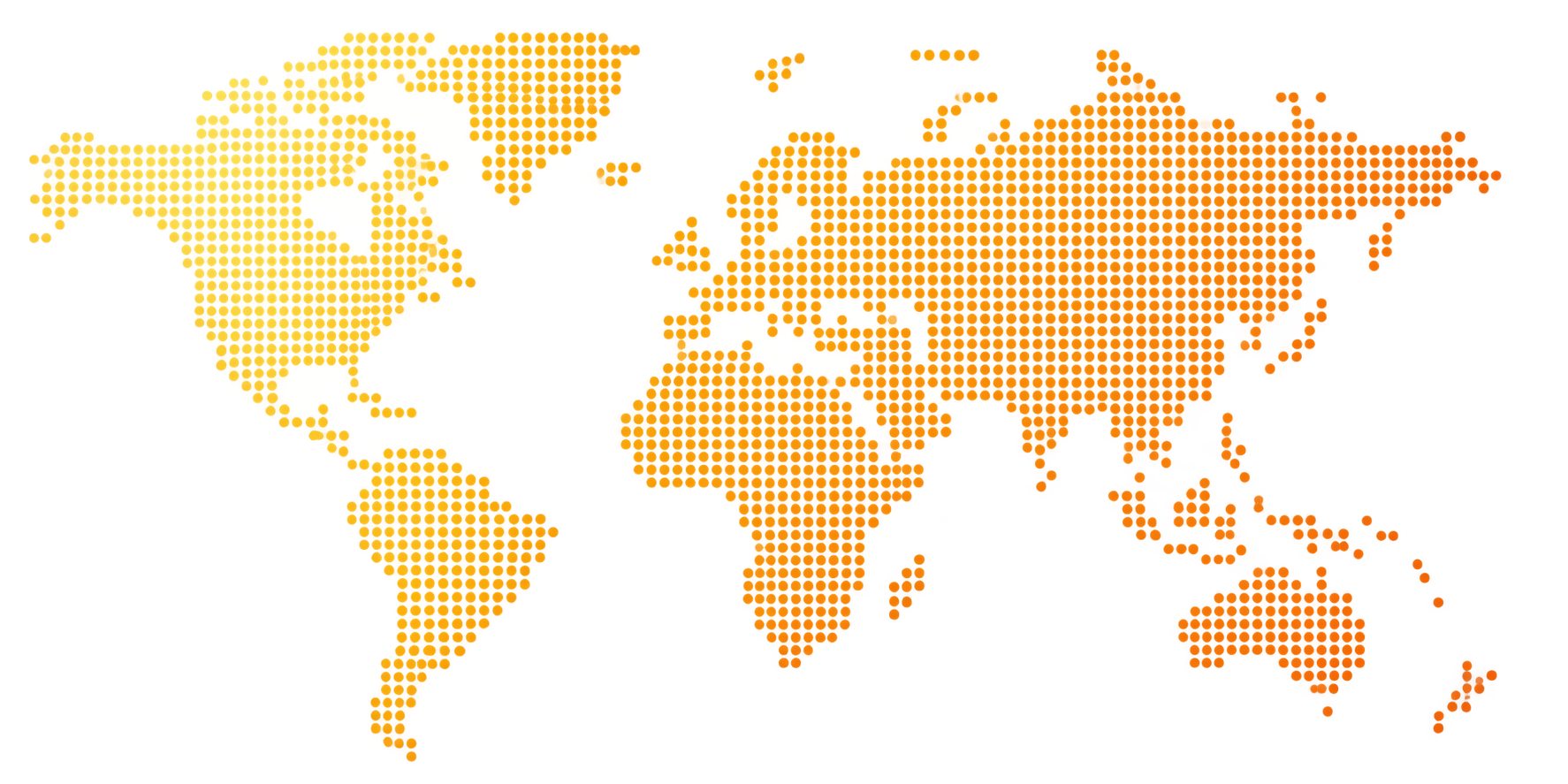 Mapa-múndi mostrando o alcance global da KLUFF